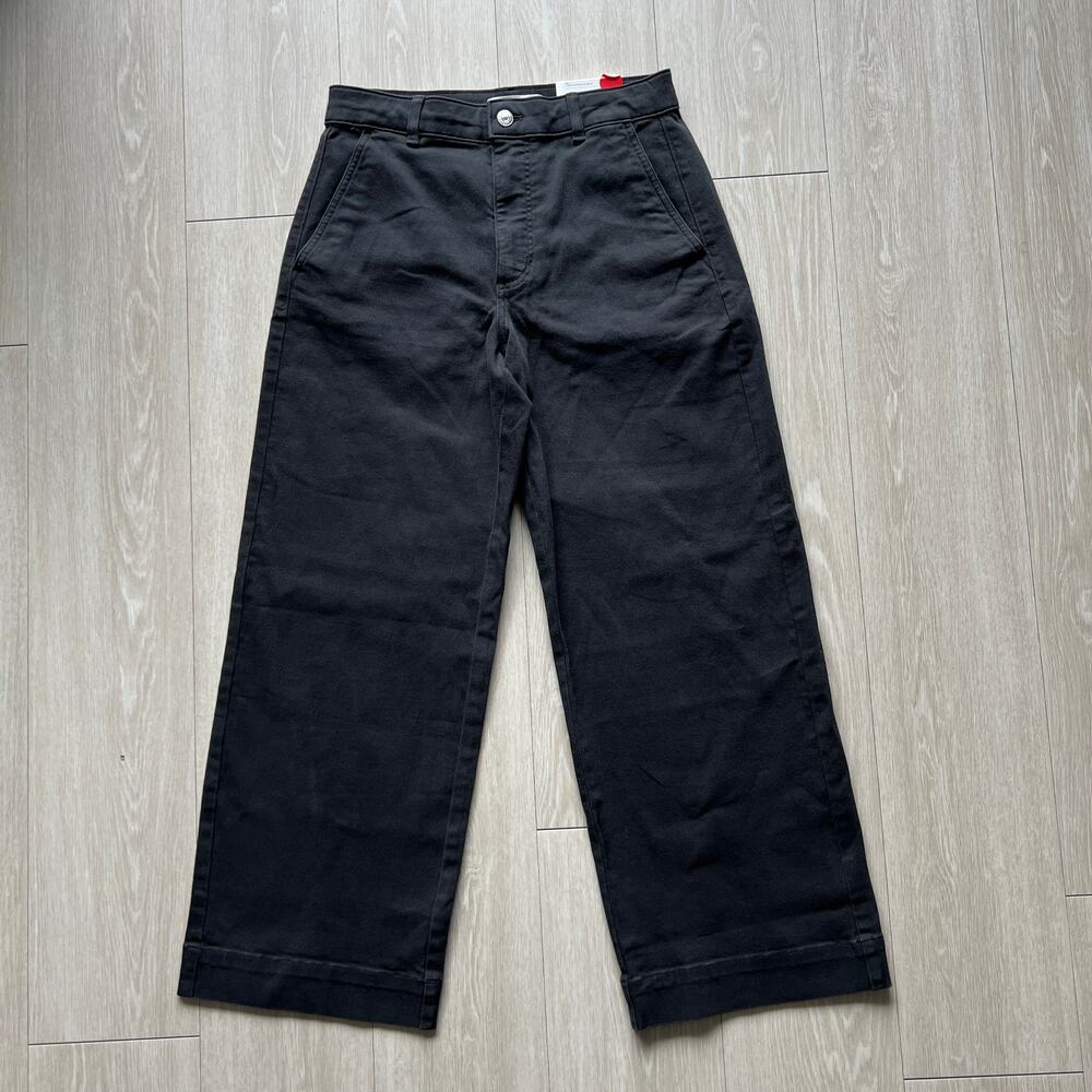 Everlane Utility Wide Leg Pant Size 6 Regular Black